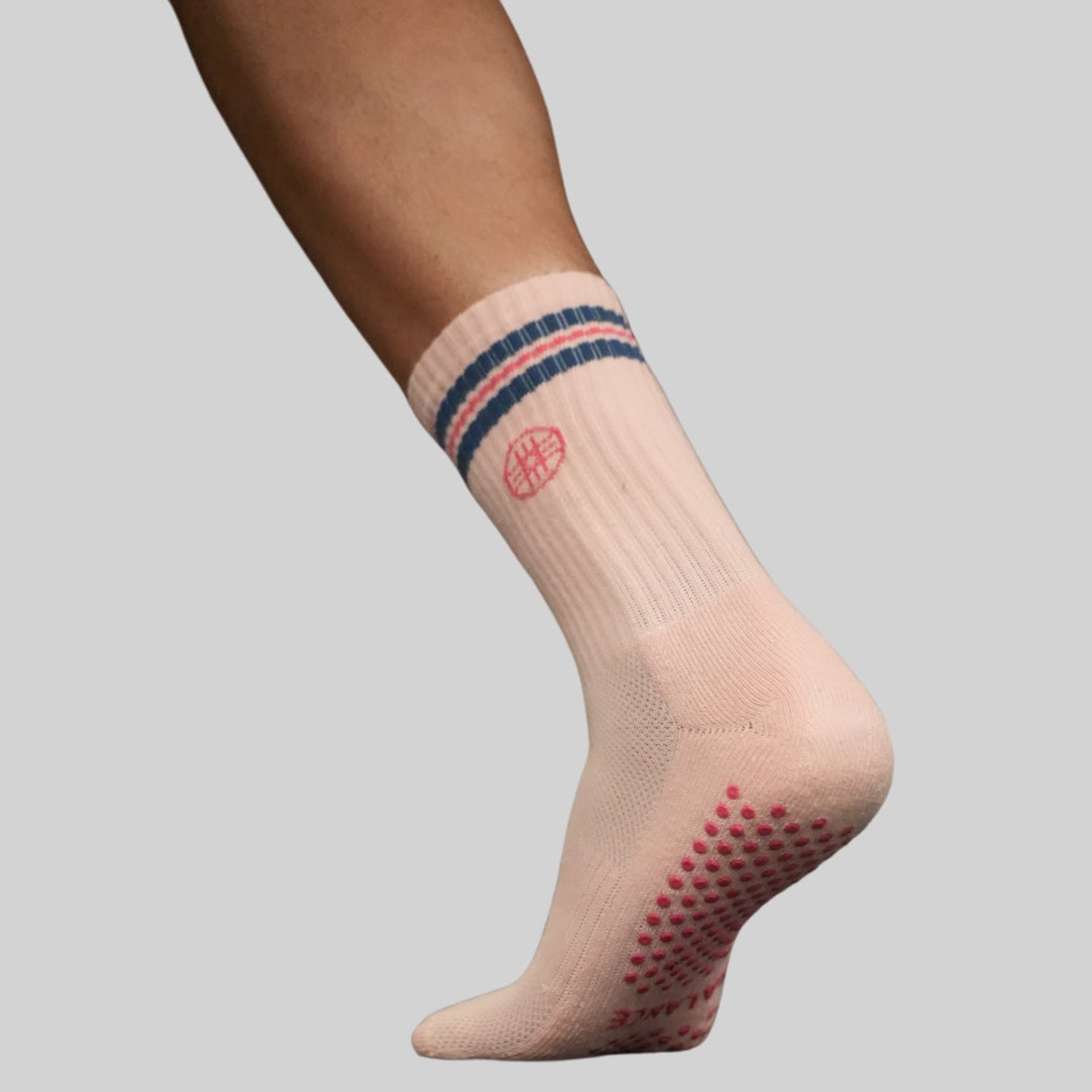 Crew Men Grip Socks-Pink