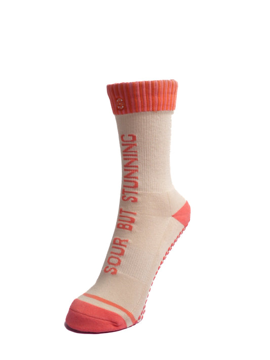 Sour But Stunning Grapefruit Grip Socks