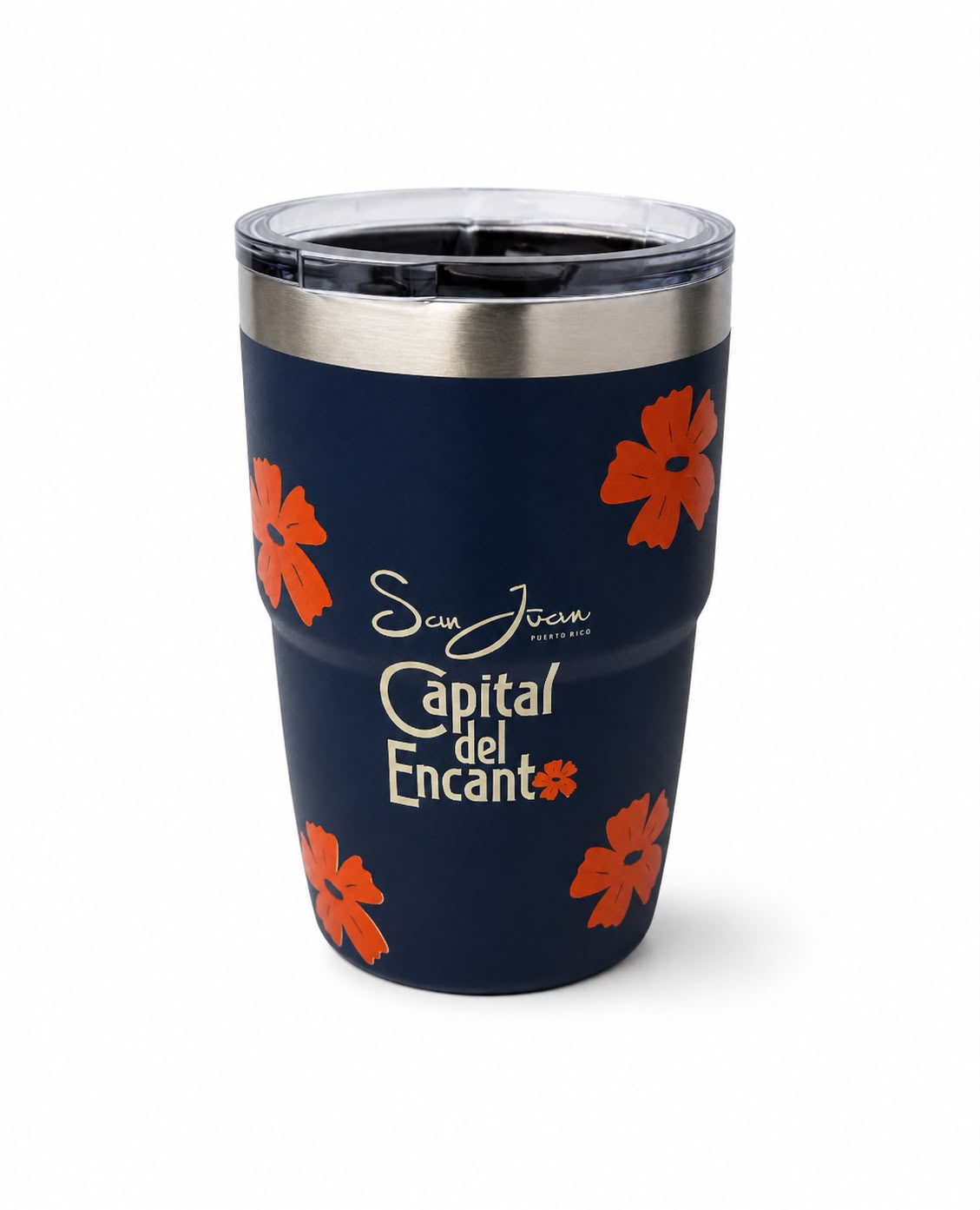 San Juan 8 oz Tumbler – Floral Navy