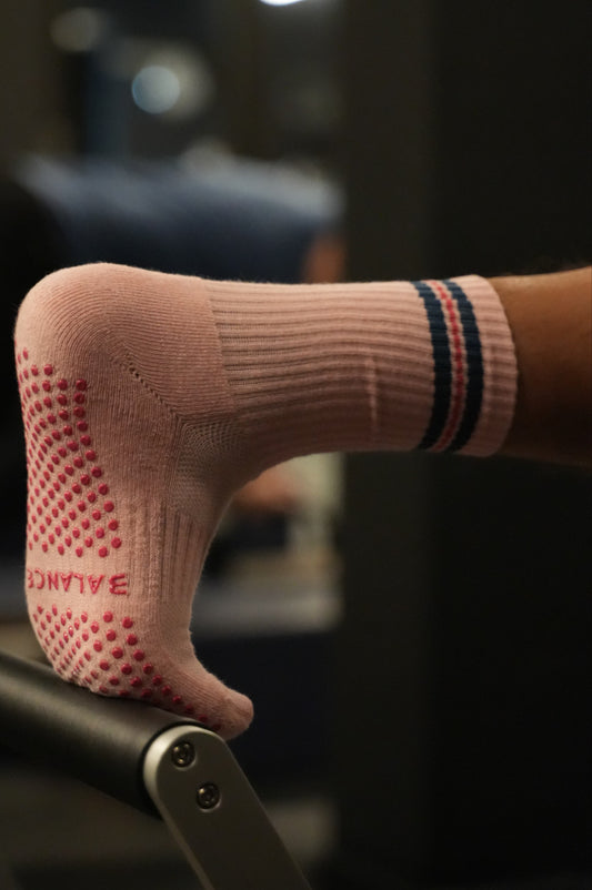 Crew Men Grip Socks-Pink